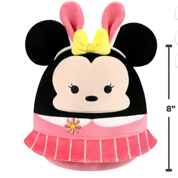 Squishmallow Disney Minnie Mouse 8” Bunny Plush in Pink Dress - Picture 3 of 4